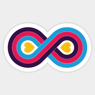 Polyamory Infinity Love Symbol - (New Pride Colors!) Sticker